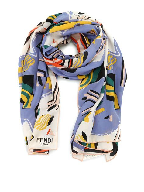 foulard fendi gatto|Fendi Foulard scarf .